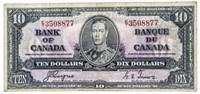 Bank of Canada, 1937 $10 VG