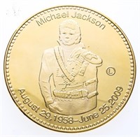 Michael Jackson -1958-2009 Memorial Medallion 24kt