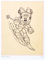 Disney - Vintage Giclee - Downhill Minnie " 12 x