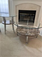 Modern glass top coffee tables