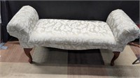 Leaf Pattern Rolled arm padded  Bench -QS