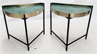 Pair Union Home marble top accent tables
