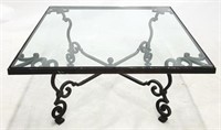 Butler Specialty iron & glass coffee table