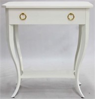 Modern History one drawer stand, white lacquer