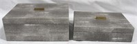 Pair of Gray Three Hands Storage Boxes