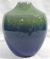 Blue and Green Three Hands Ceramic Vase