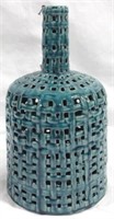 Blue Three Hands Ceramic Vase