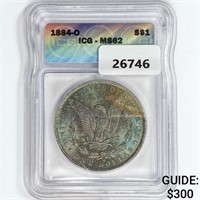 1884-O Morgan Silver Dollar ICG MS62