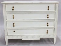 Alden Parkes 4 drawer chest in white