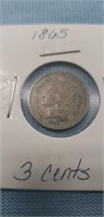 (1865) 3 Cent Coin
