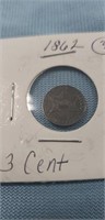 (1862) 3 Cent Coin