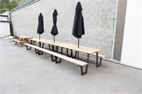 Outdoor Dining Benches, Hammock, Canopy