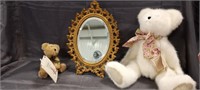 Ornate Metal Mirror (Needs Clip Replaced), (2)
