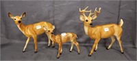 (3) Plastic Deer Figurines (Horn Tip Broke Off)