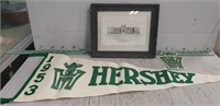 Vintage Hershey Items, Framed Drawing, Hershey