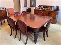 Early Turned Leg Dining Table and Chair Set