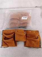 2 PIECES LEATHER TOOL BELT