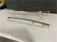 32 inch steel sword with steel sheath