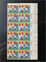 1974 plate blocks of 12, mint and never hinged