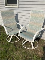 Two Swivel Patio Chairs