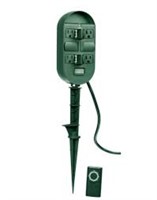 6-Outlet Outdoor Power Stake with Countdown Digita