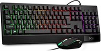 Rii RK400 RGB Gaming Keyboard and Mouse Combo Wire