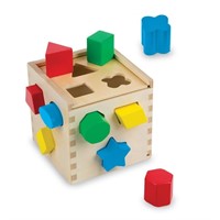 Melissa & Doug Classic Toy Shape Sorting Cube 12 S