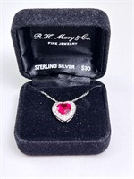 Sterling Silver Lab Created Ruby/White Sapphire