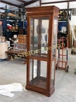 Lighted Mirror Backed Curio Cabinet