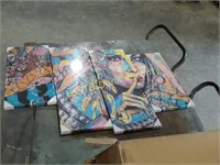New Set of 4 Painted Canvas Pieces
