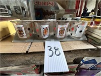 playing cards glass set