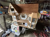 VTG dollhouse Tudor style 3 story