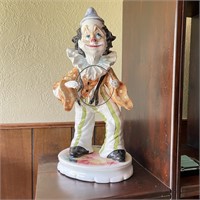 Vintage Signed/ Dated Capodimonte Ceramic Clown