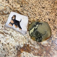 #1 Hand Painted Dogs on Geode Slices