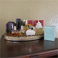 Mirrored Vanity Tray w/ Perfume