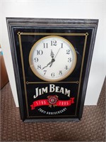 Jim Beam clock 21" x 14"