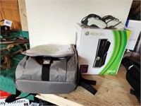 Xbox 360 w/ backpack & wired controllers