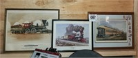 Assorted railroad pics - lgst 17" x 21"