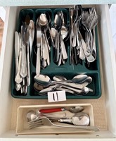 Mixed Flatware Lot in Kitchen Drawer