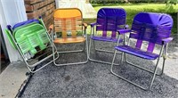 5 Vintage Child Size Outdoor Patio Chairs