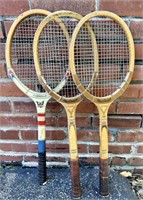 Qty 3 Vintage Tennis Rackets