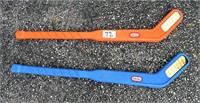 2 Vintage Little Tikes Hockey Sticks - Items show