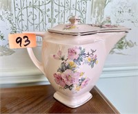 Antique Crooksville Floral Teapot - Chipped