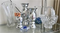 Decorative Lot with Candle Holders & Glass