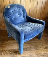 Blue Upholstered Chair - Has wear