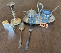 Mixed Lot with Silver Plate & Salt and Pepper