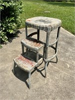 Rusty Old Step Stool in Shed