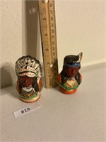 Vintage Native American Indian S&P shakers