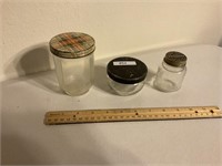 Vintage jars with lids, Vaseline