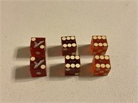 3 sets of vintage dice